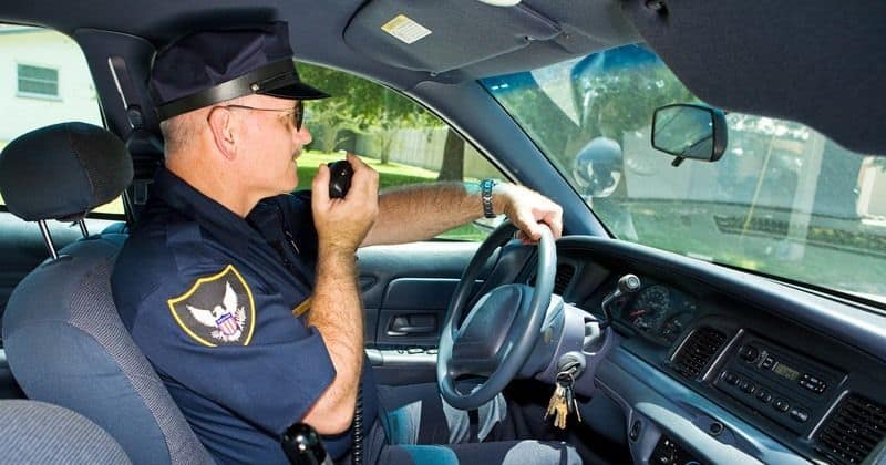 Police Officer Using Radio