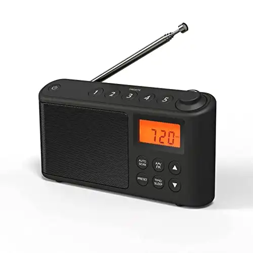Portable AM FM Radio with LCD Display