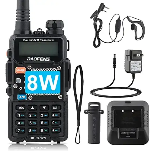 BaoFeng Two Way Radio,Brothers with BF-F8+/The UV-5R,8-Watt Dual Band Radio with 2100mAh Li-ion Battery Portable Walkie Talkies with Includes Full Kit
