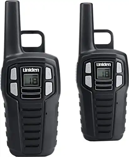 Uniden SX167-2C Up to 16 Mile Range Two-Way Radio Walkie Talkies, Rechargeable Batteries with Convenient Charging Cable, NOAA Weather Channels, Roger Beep, 2-Pack Black Color