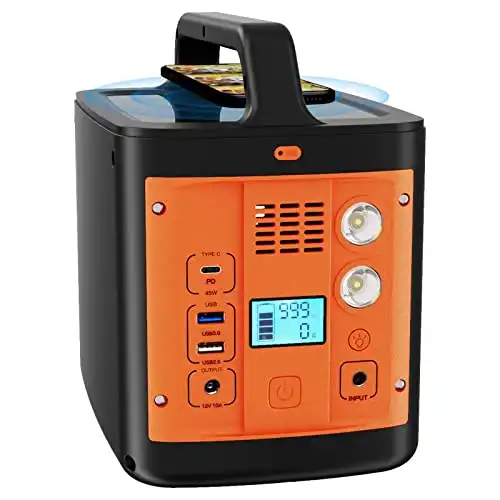 WESTLEY Portable Power Station 298Wh/92800mAh, Solar Outdoor Generator with AC(110V, 200W)/ DC/ USB/ Type-C/ SOS Light, Backup Battery for Camping, Traveling, Hunting | WT300Y