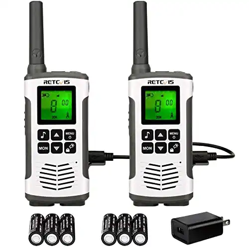 Retevis RT45 Walkie Talkies Rechargeable,Long Range 2 Way Radio for Adults,(2 Pack)