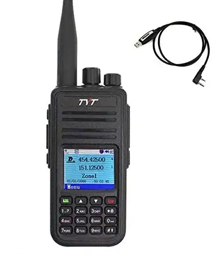 TYT Radio MD-UV380 MD-380 Dual Band 2 Way Radio with Programming Cable