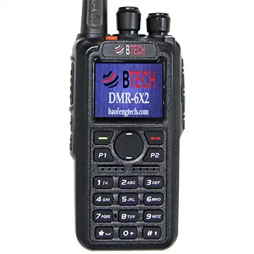 BTECH DMR-6X2 (DMR and Analog) 7-Watt Dual Band Two-Way Radio with GPS and Recording