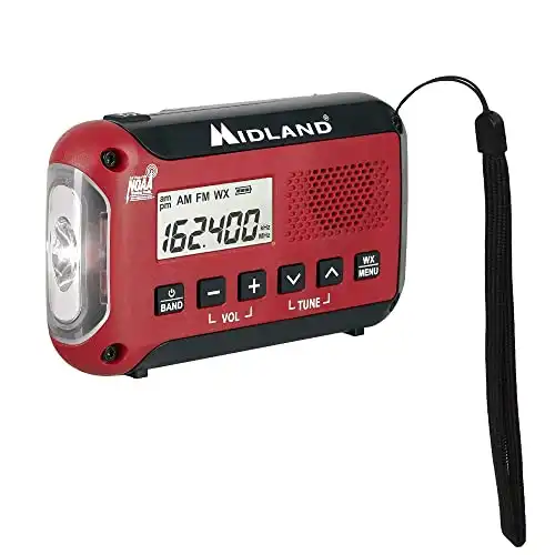 Midland - ER10VP Emergency Alert Radio with Flashlight - AM/FM Radio