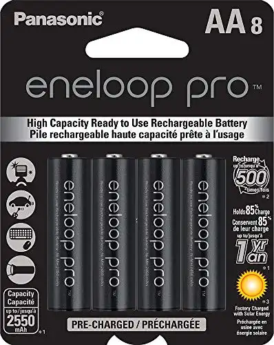 Panasonic eneloop pro AA High Capacity Pre-Charged Rechargeable Batteries