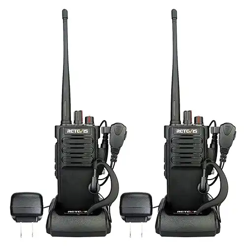 Retevis RT29 Military Grade Walkie Talkies Long Range,Heavy Duty 2 Way Radio with 3200mAh Rechargeable,Emergency Walkie Talkies Adults with Earpiece(2 Pack)