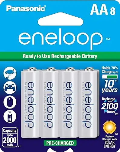 eneloopc BK-3MCCA8BA AA Ni-MH Batteries (8-Pack)