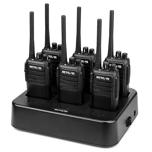 Retevis RT21 Heavy Duty Rechargeable Two Way Radio (6-Pack)