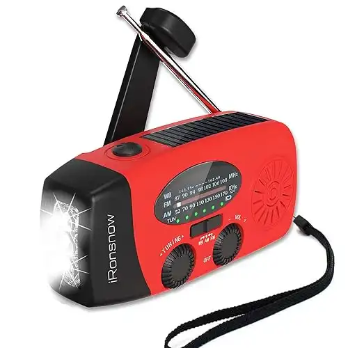iRonsnow AM/FA + NOAA Weather Radio with Cellphone Charger