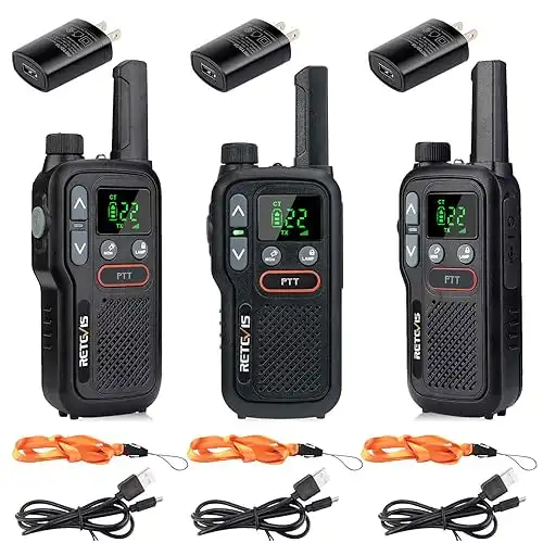 Retevis RB18 22-Channel FRS Two_Way Radio (3-Pack)