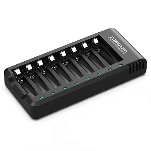 POWEROWL 8 Bay AA AAA Battery Charger