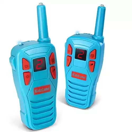 Kidzlane Voice Changing Walkie Talkies for Kids - 2 Mile Range, 8 Channels, Flashlight, Call Alert