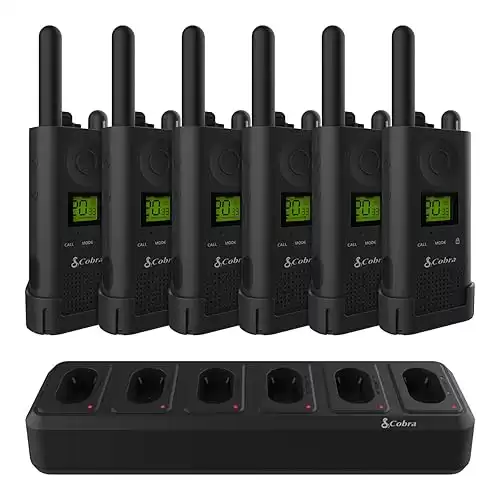 Cobra BCH6+PX880 6-Pack PX880 2-Watt Business Radio Bundle (PX880-BCH6)