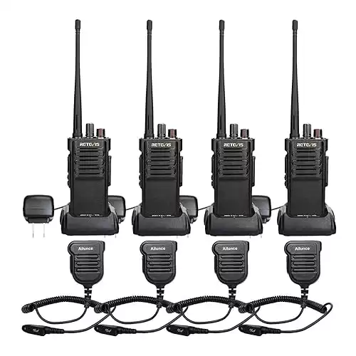 Retevis RT29 Long Range, High Power Two Way Radio (4-Pack)