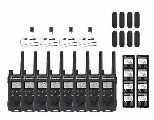 Motorola Talkabout T460 Two-Way Radio 22 Channel NOAA Walkie Talkies 8-PACK