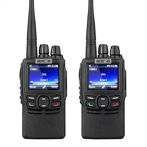 Retevis RB22 Professional Digital Walkie Talkies for Business (2 Pack)