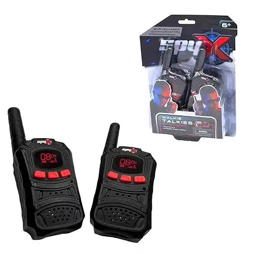 SpyX Spy Walkie Talkies - Made for Small Hands and Doubles as a Spy Toy for Buddy Play. Perfect Addition for Your spy Gear Collection!