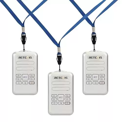 Retevis RT20 Wearable Walkie Talkies (3-Pack)