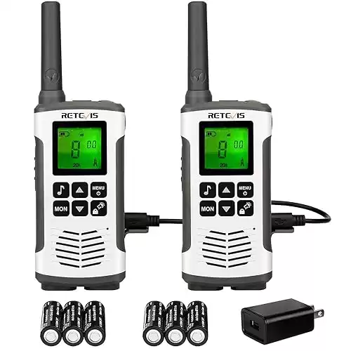 Retevis RT45 Walkie Talkies Rechargeable,Long Range 2 Way Radio for Adults,(2 Pack)