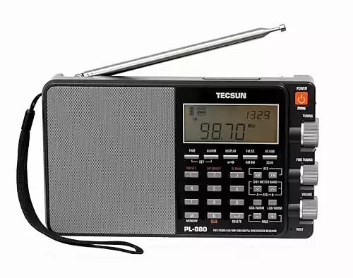 Tecsun PL880 Portable Digital PLL Dual Conversion AM/FM, Longwave & Shortwave Radio with SSB (Single Side Band) Reception